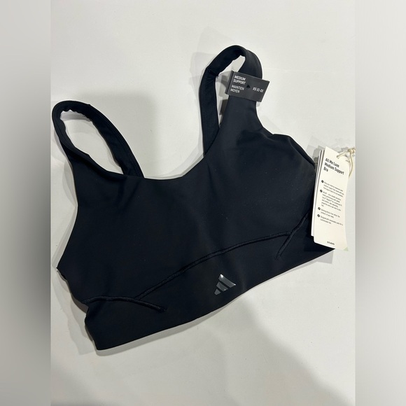 adidas Women's Size XS (C-D) All Me Luxe Medium-Support Bra Black NWT - Picture 1 of 12